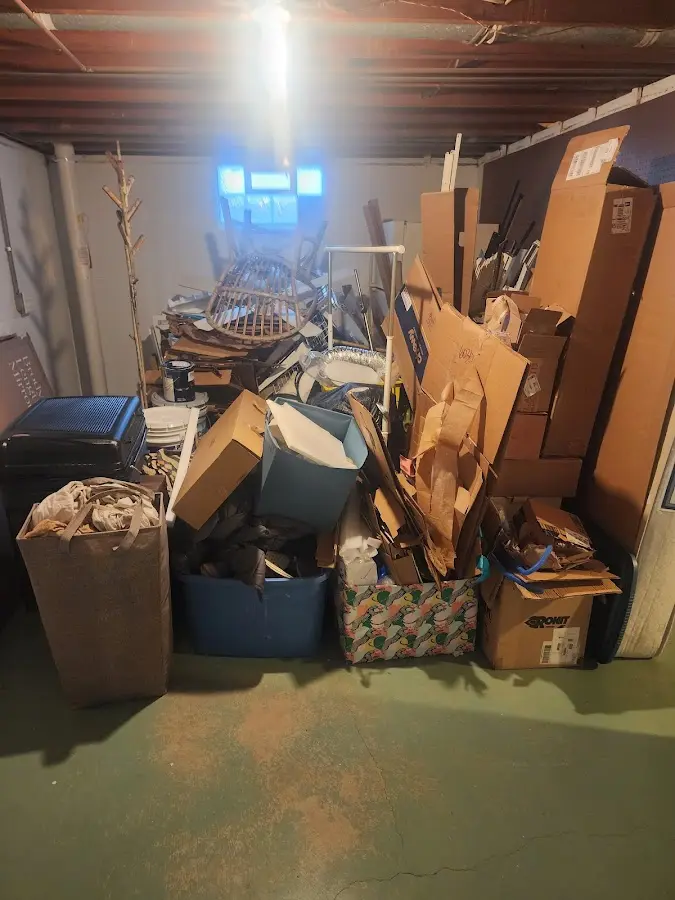 Roll-off dumpster container at job site for Construction Dumpster Rental in Millvale